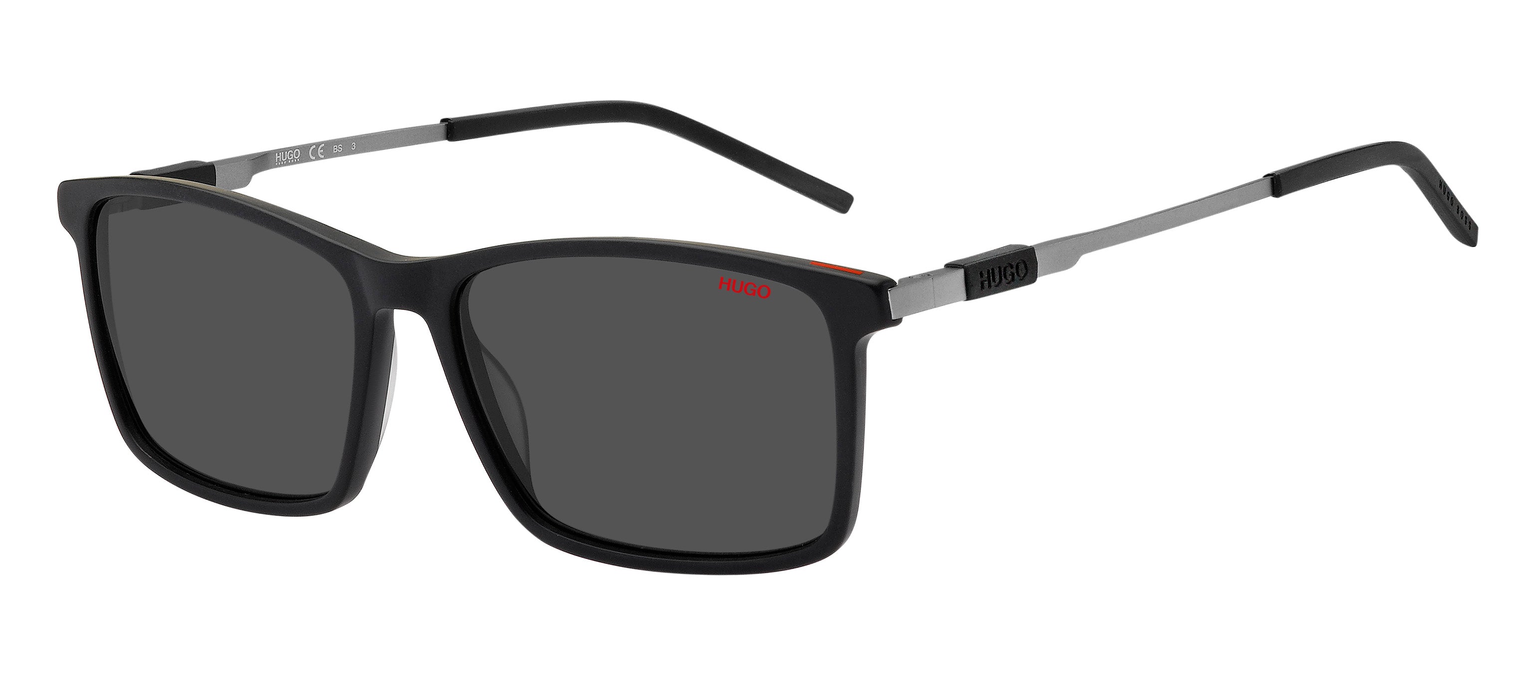 Hugo Boss Uomo Hugo Boss HG 1099/S 003/IR Occhiali da sole Acetato Nero-opaco Grigio Squadrata Normale Hugo Boss Uomo Hugo Boss HG 1099/S 003/IR Occhiali da sole Acetato Nero-opaco Grigio Squadrata Normale