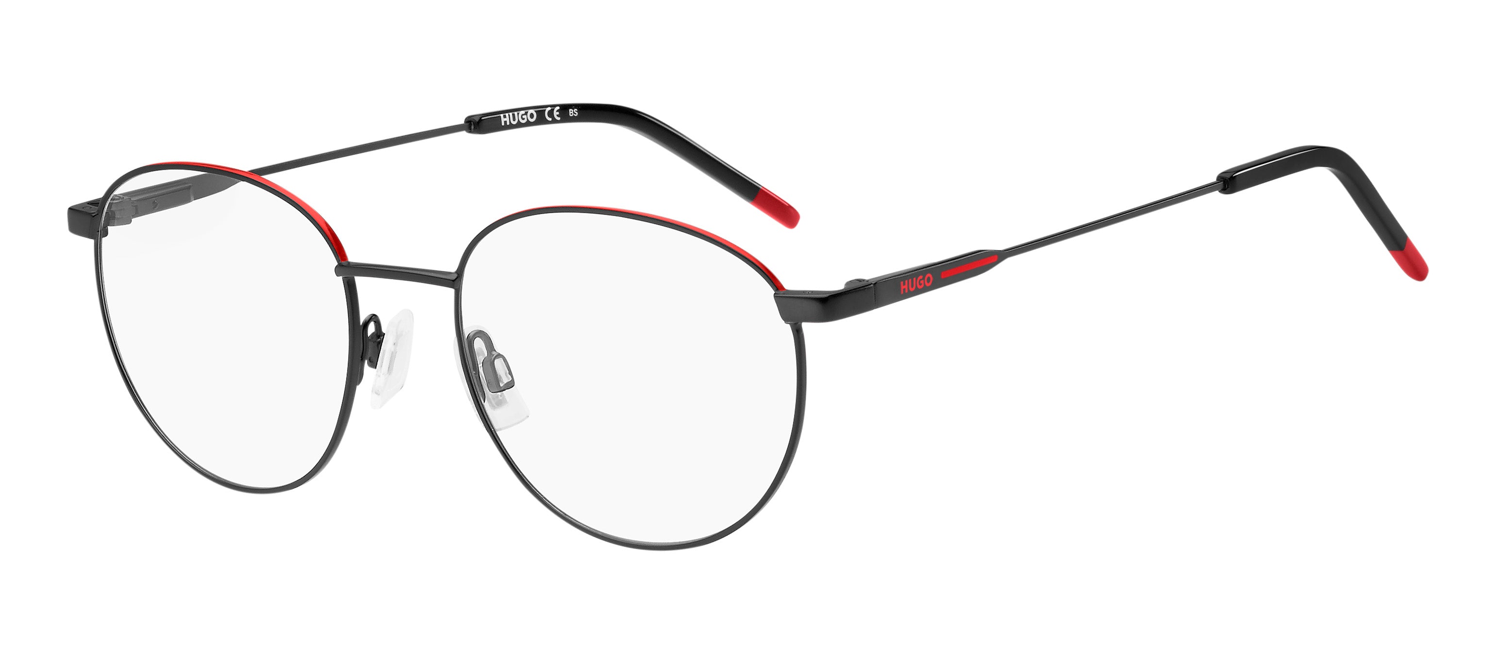 Hugo Boss Uomo Hugo Boss HG 1180 BLX Montature da vista Metallo Nero-opaco Rotonda Hugo Boss Uomo Hugo Boss HG 1180 BLX Montature da vista Metallo Nero-opaco Rotonda