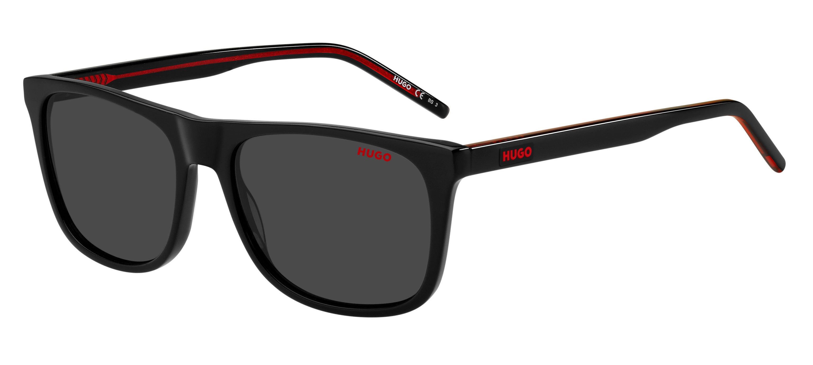 Hugo Boss Uomo Hugo Boss HG 1194/S 807/IR Occhiali da sole Acetato Nero Grigio Squadrata