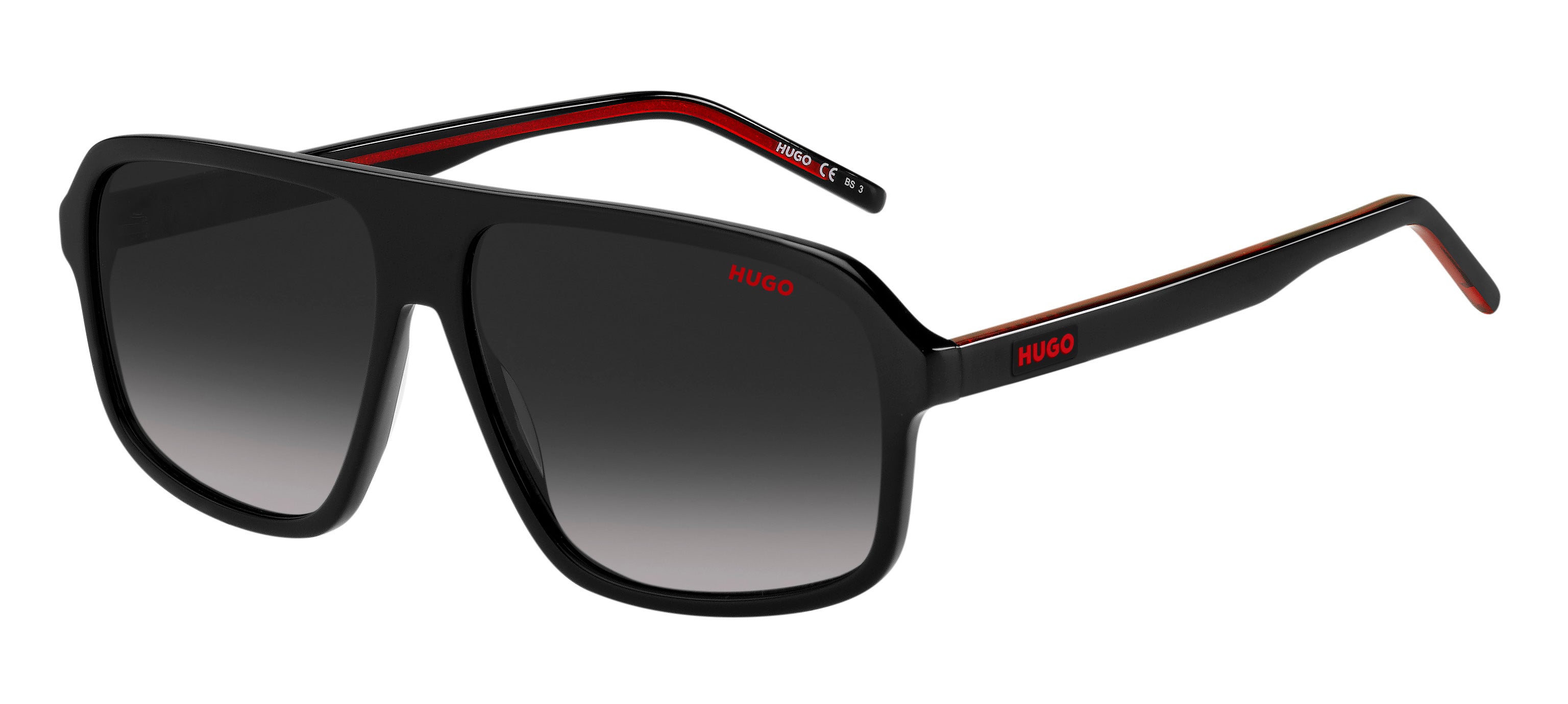 Hugo Boss Uomo Hugo Boss HG 1195/S 807/9O Occhiali da sole Acetato Nero Grigio Squadrata Sfumato Hugo Boss Uomo Hugo Boss HG 1195/S 807/9O Occhiali da sole Acetato Nero Grigio Squadrata Sfumato