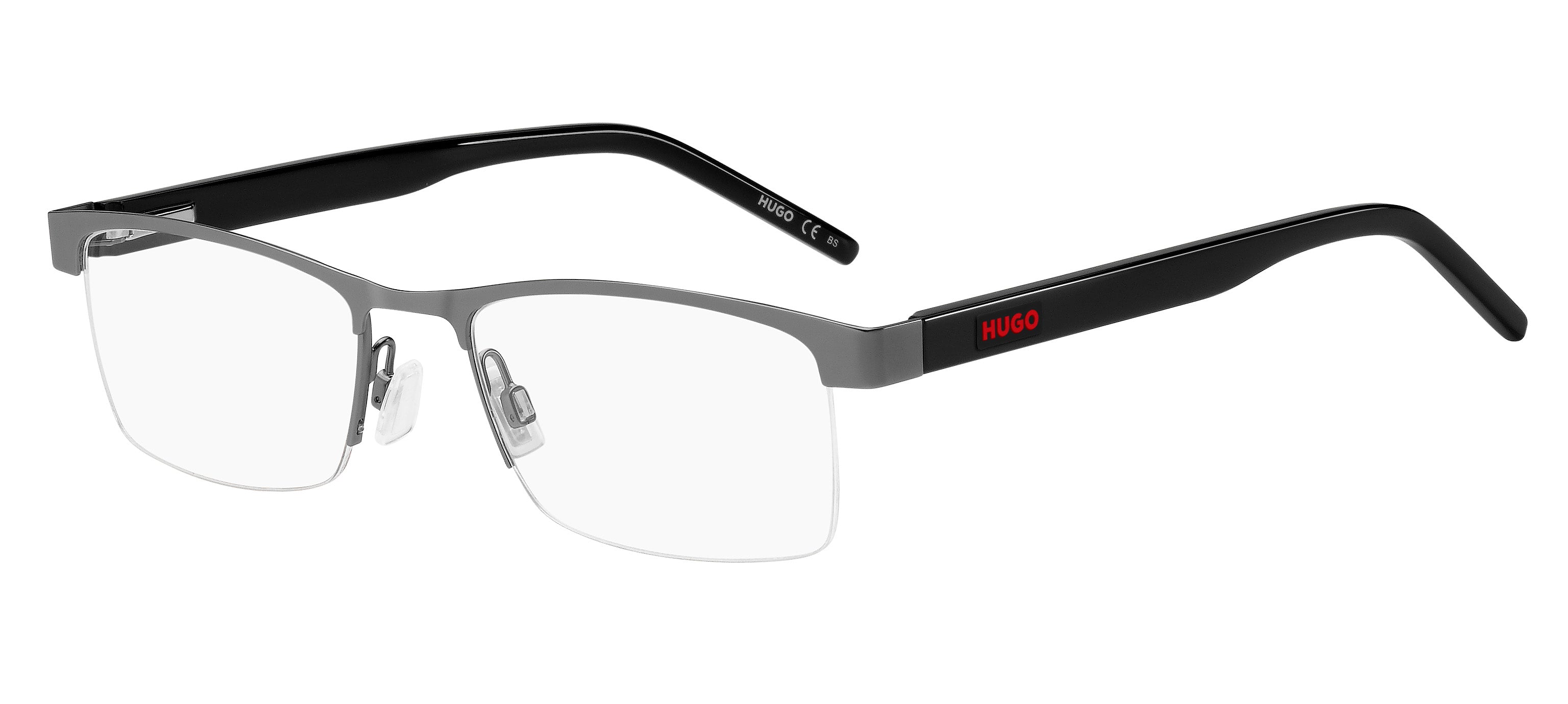 Hugo Boss Uomo Hugo Boss HG 1199 R80 Montature da vista Acciaio Canna di Fucile opaco Squadrata