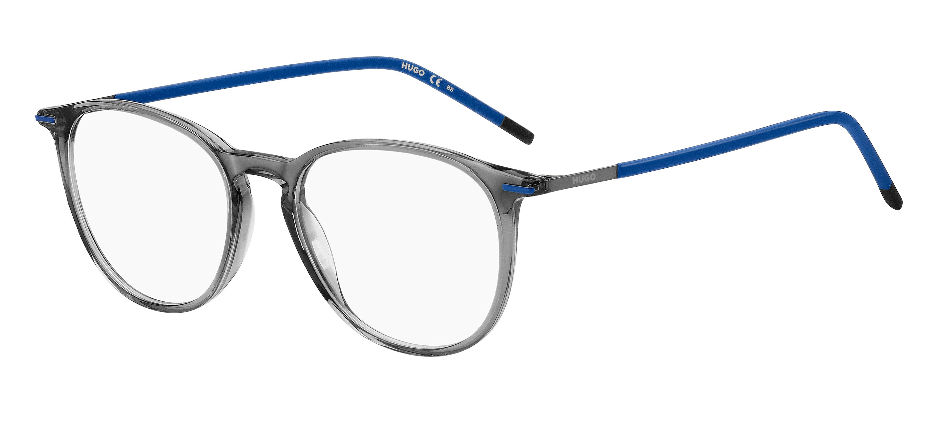 Hugo Boss Uomo Hugo Boss HG 1233 HWJ Montature da vista Acetato Grigio scuro Rotonda