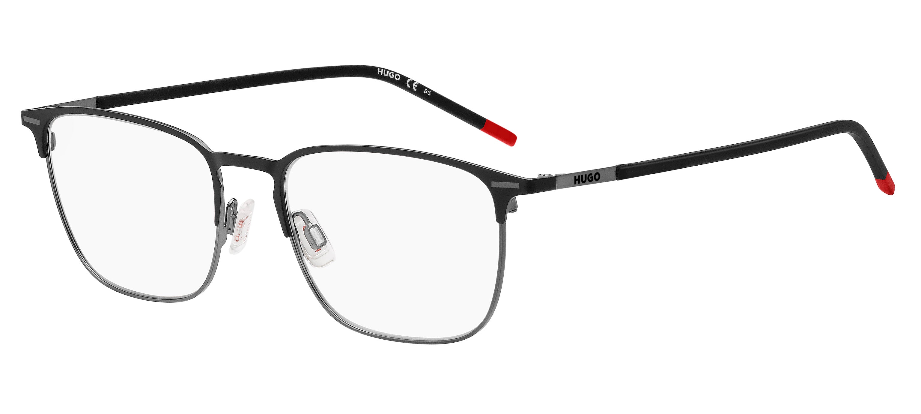 Hugo Boss Uomo Hugo Boss HG 1235 284 Montature da vista Acciaio Nero/Grigio Squadrata
