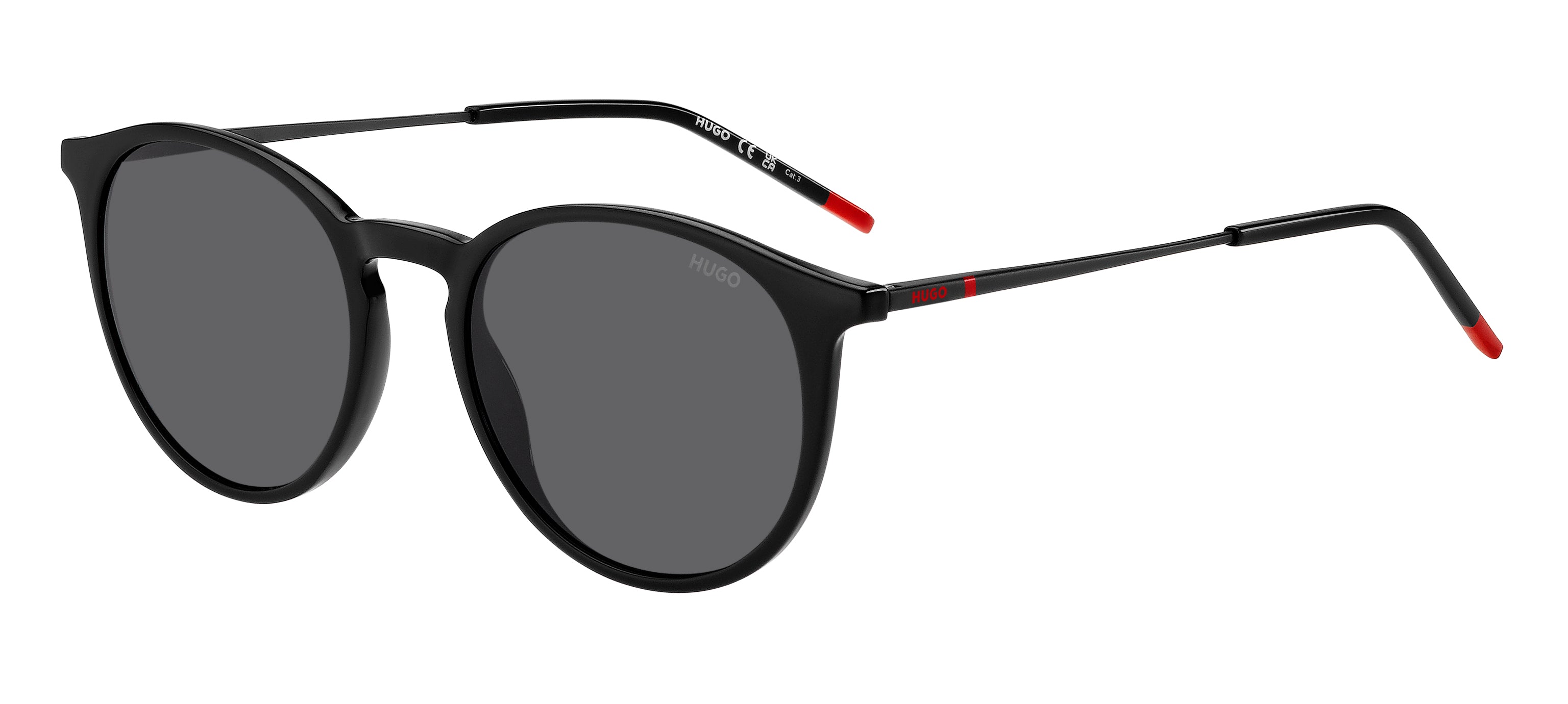 Hugo Boss Uomo Hugo Boss HG 1286/S OIT/IR Occhiali da sole Iniettato Nero Grigio Rotonda