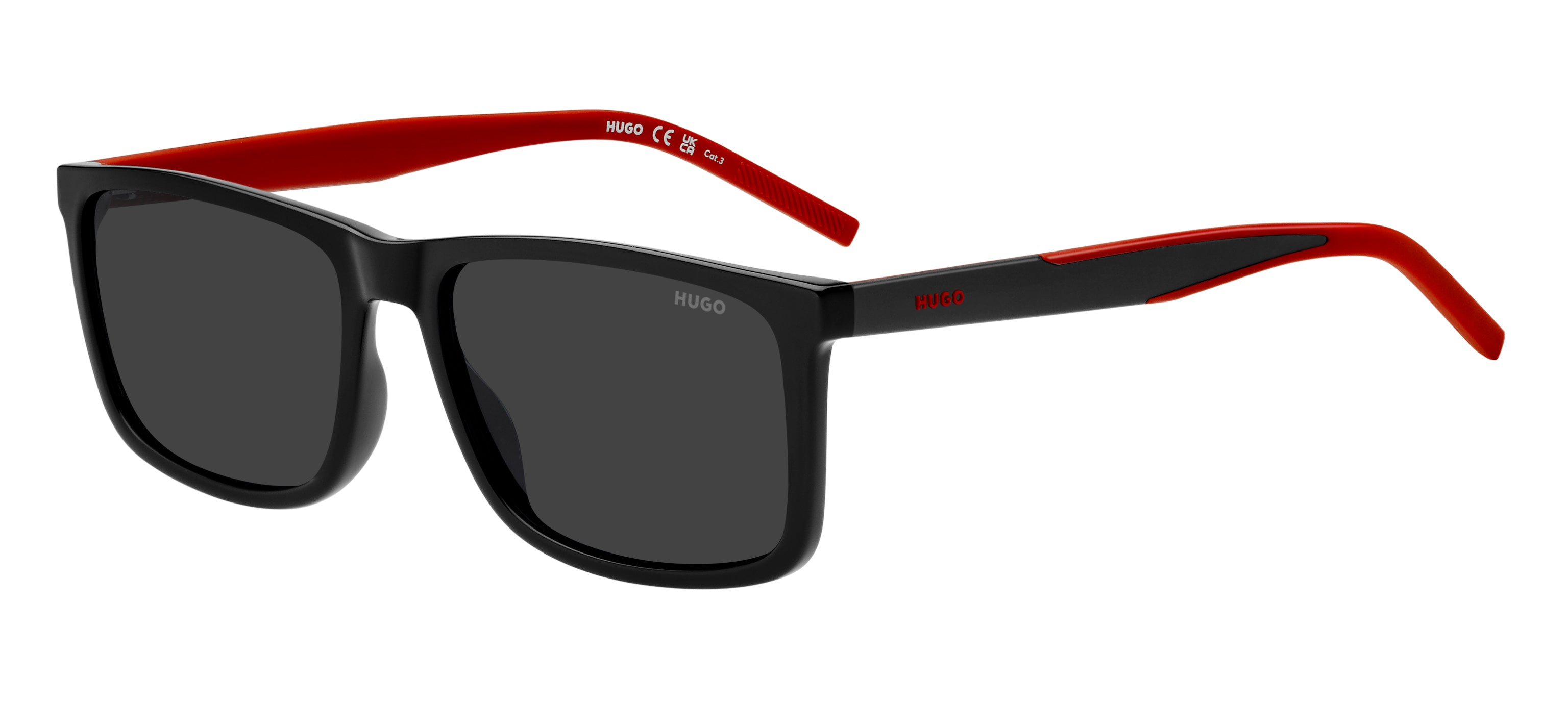 Hugo Boss Uomo Hugo Boss HG 1337/S 807/IR Occhiali da sole Acetato Nero Grigio Squadrata Normale