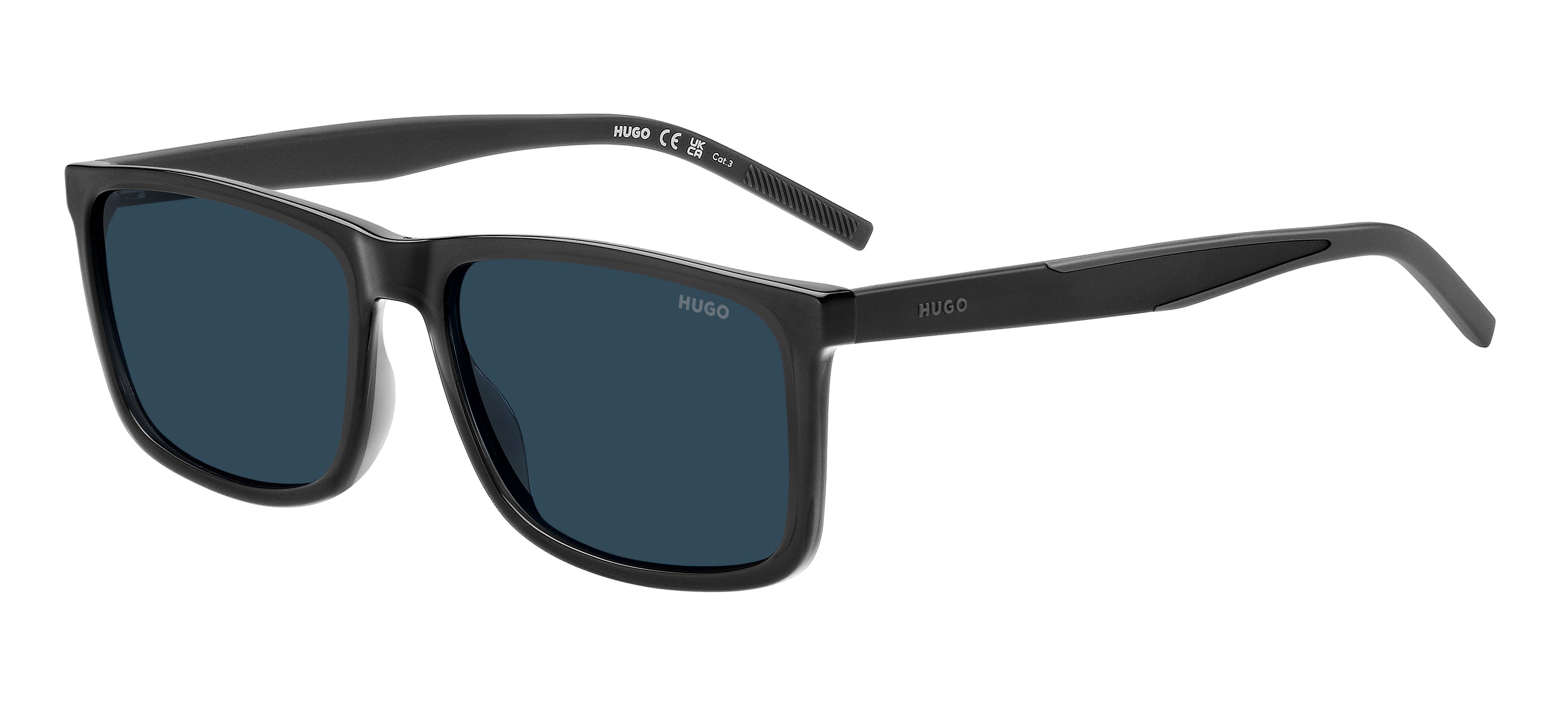 Hugo Boss Uomo Hugo Boss HG 1337/S KB7/KU Occhiali da sole Acetato Grigio Blu Squadrata Normale