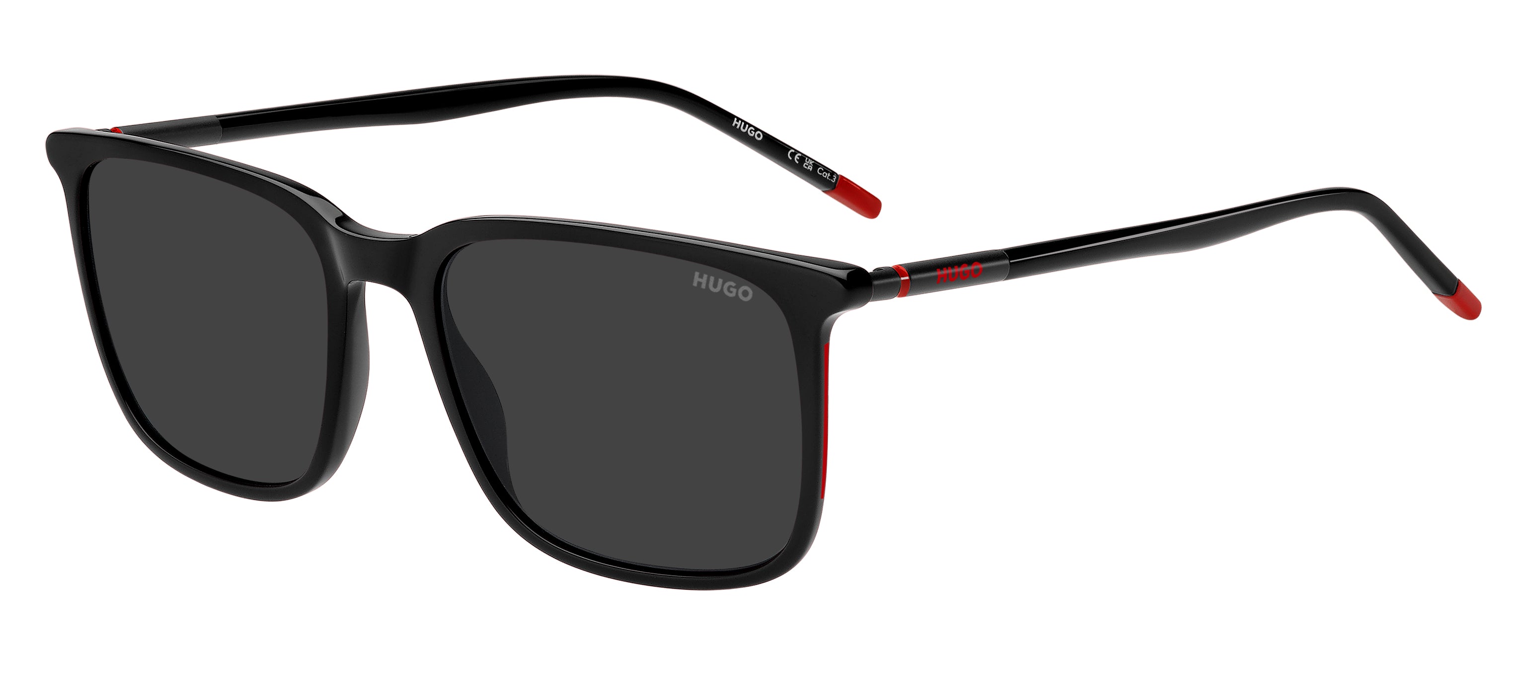 Hugo Boss Uomo Hugo Boss HG 1344/S 807/IR Occhiali da sole Acetato Nero Grigio Squadrata Normale