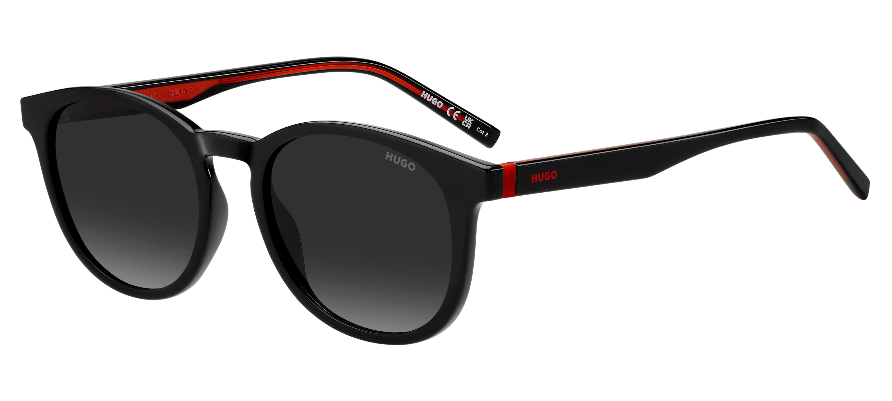 Hugo Boss Uomo Hugo Boss HG 1357/S 807/9O Occhiali da sole Acetato Nero Grigio Squadrata Normale Sfumato