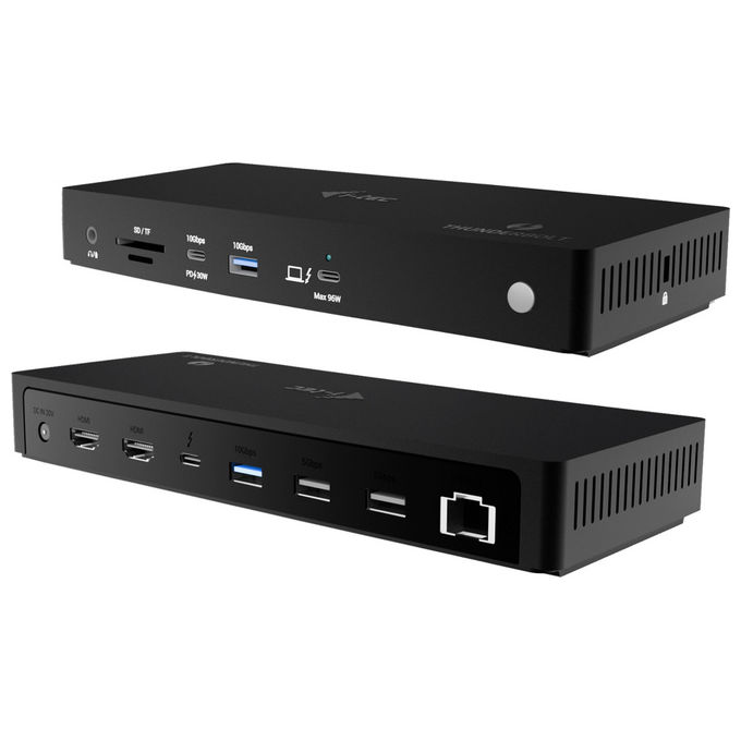 I-tec, Docking Station Thunderbolt 4, Triple Display, Power Delivery 96W, Nera