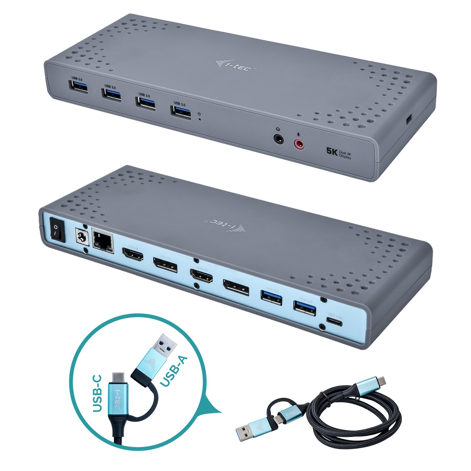 I-Tec Docking Station Usb 3.0 / Usb-C 5K Universale A Doppio Display