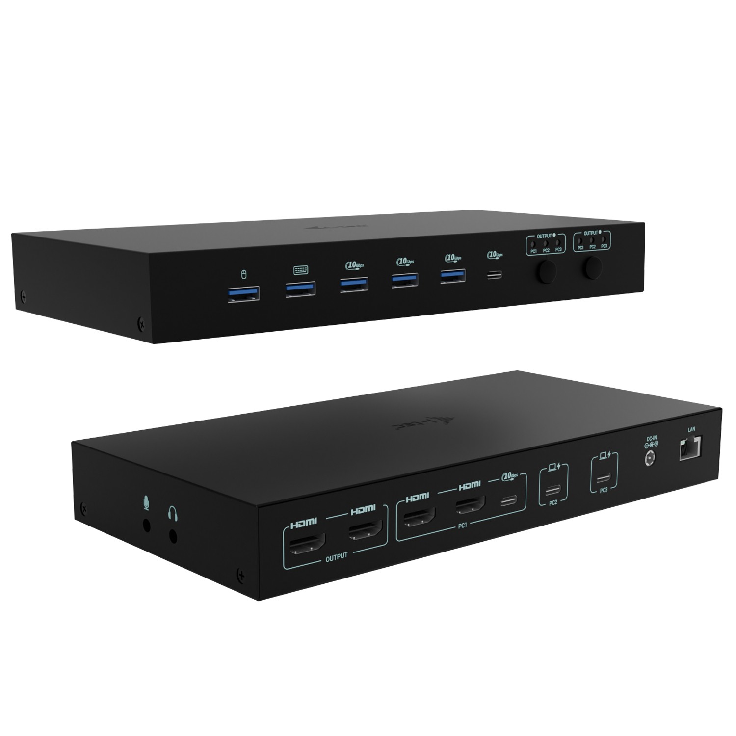I-Tec Docking Station Usb-C Kvm Per 3 Hosts Dual Display Power Delivery 1X 92W/2X 65W