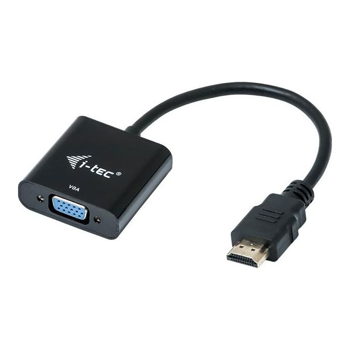 I-tec HDMI2VGAADA Adattatore Video HDMI VGA 1920x1080 60Hz uscita audio 3,5 mm cavo 0,15 m colore Nero