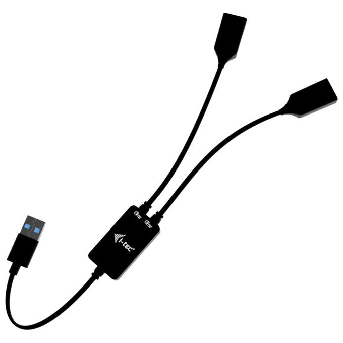 I-tec Hub USB-A 2 Porte USB 3.2 Gen 1 Nero
