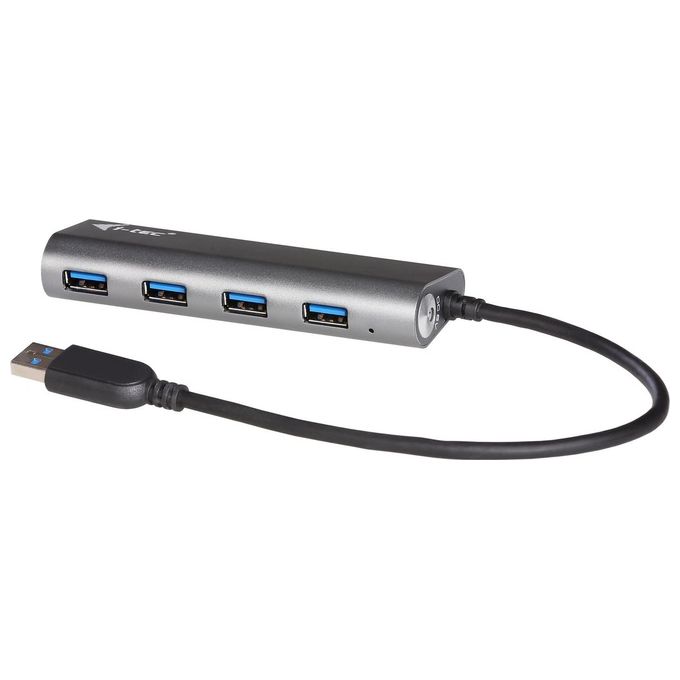 I-Tec Metal U3HUB448 Hub di Interfaccia Usb 3.2 Gen 1 Type-A 5000 Mbit-s Grigio I-Tec Metal U3HUB448 Hub di Interfaccia Usb 3.2 Gen 1 Type-A 5000 Mbit-s Grigio