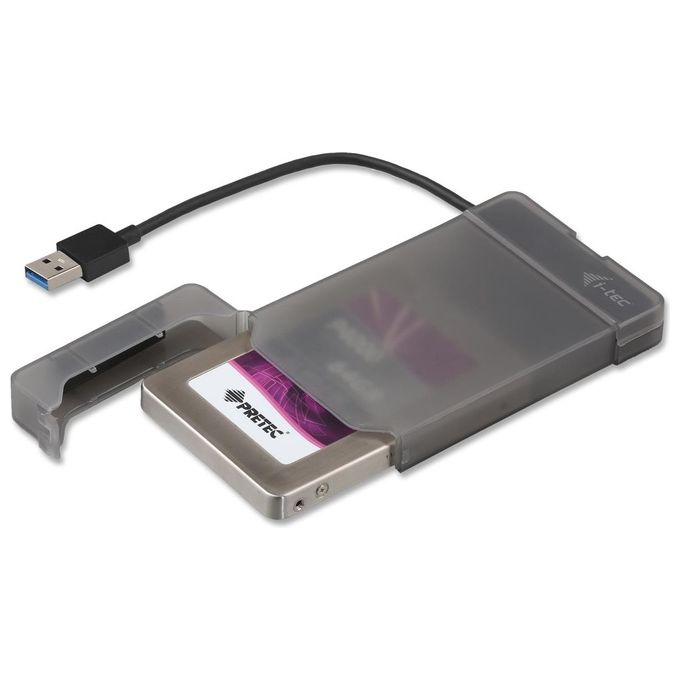 I-tec MYSAFEU313 MySafe Box Esterno HDD SSD 2.5'' USB 3.0 SATA 5 Gbit-s Plug and Play colore Nero