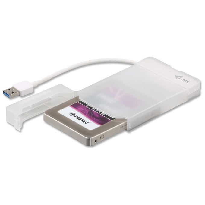 I-tec MYSAFEU314 MySafe Box Esterno 2.5'' HDD SSD SATA USB 3.0 5 Gbps Plug and Play colore Bianco