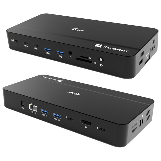 I-tec TB5TRIPLEDOCKM2PDIT Docking Station Thunderbolt 5 Triplo Display 8K M.2 NVMe PCIe Gen4 USB-C Power Delivery 140W 2.5G LAN colore Nero