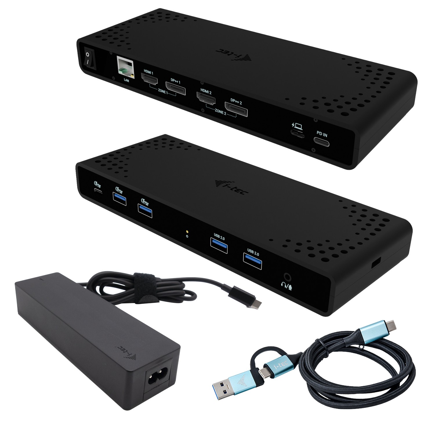 I-Tec Universal Dual 4K Display Docking Station Pd 85W + I-Tec Usb-C Charger 100W
