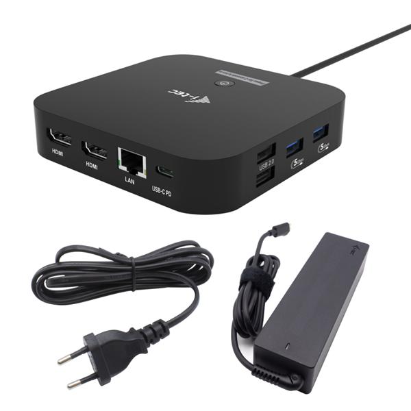 I-Tec Usb-C Dual Hdmi Docking Station With Power Delivery 100W Universal Charger 100W C31DUALHDMIDPD100