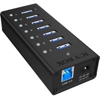 IB-AC618 USB 3.2 Gen 1 (3.1 Gen 1) Type-B 5000 Mbit/s Nero, Hub USB IB-AC618 USB 3.2 Gen 1 (3.1 Gen 1) Type-B 5000 Mbit/s Nero, Hub USB