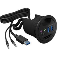 IB-HUB1404A presa energia Nero, Hub USB