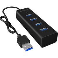 IB-HUB1409-U3 USB 3.2 Gen 1 (3.1 Gen 1) Type-A 5000 Mbit/s Nero, Hub USB