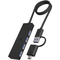 IB-HUB1424-C3 USB 3.2 Gen 1 (3.1 Gen 1) Type-A + Type-C 5000 Mbit/s Nero, Hub USB