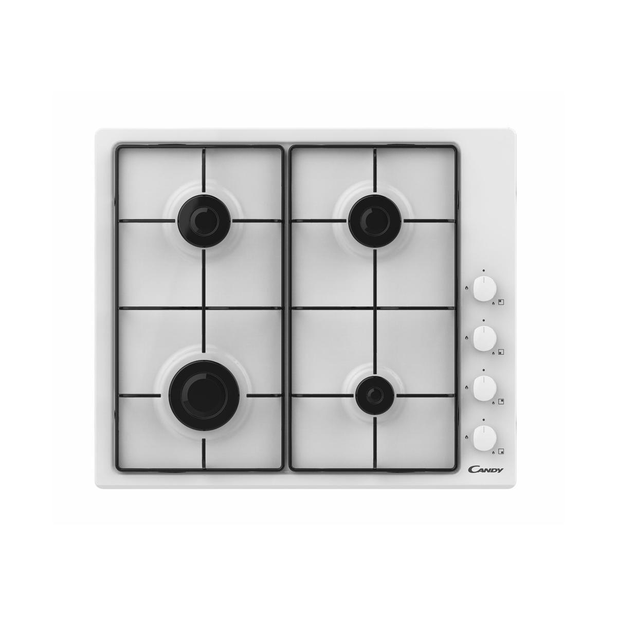 Idea Chw6lww Piano Cottura Da Incasso Gas 4 Fornelli Bianco - Candy