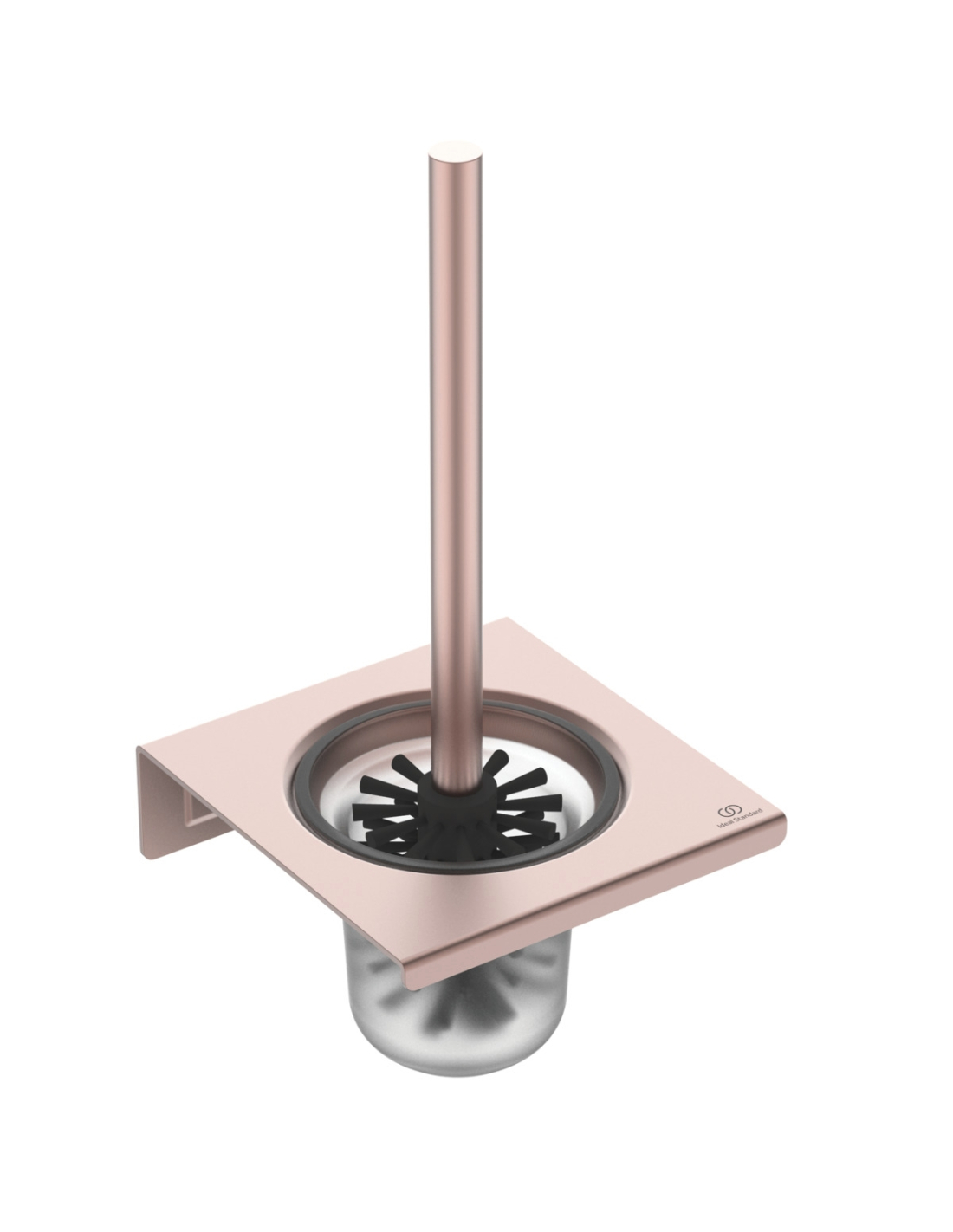 Ideal Standard Alu+ - Scopino Wc A Parete Con Supporto, Vetro Satinato/rose Bd593ro