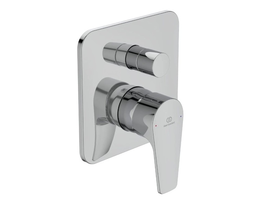 Ideal Standard - Cerafine D, Miscelatore Monocomando Per Vasca O Doccia Ad Incasso, Due Vie, Parti Esterne, Cromato