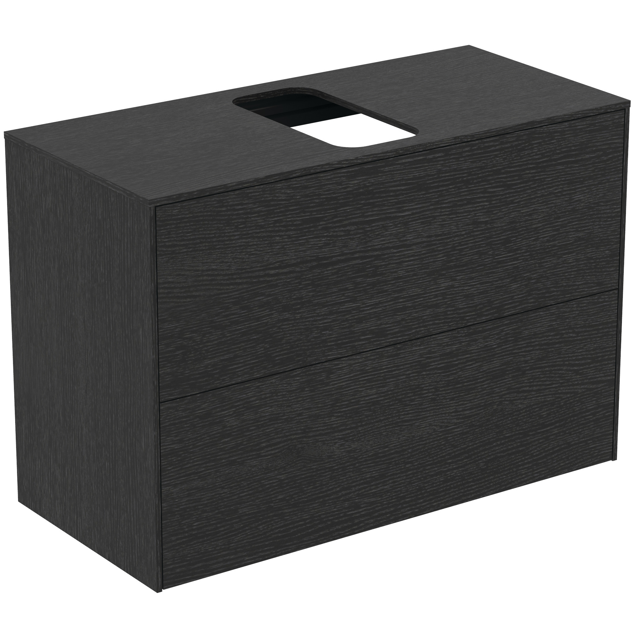 Ideal Standard Conca Meuble Sous-lavabo, 2 Tiroirs, Découpe Au