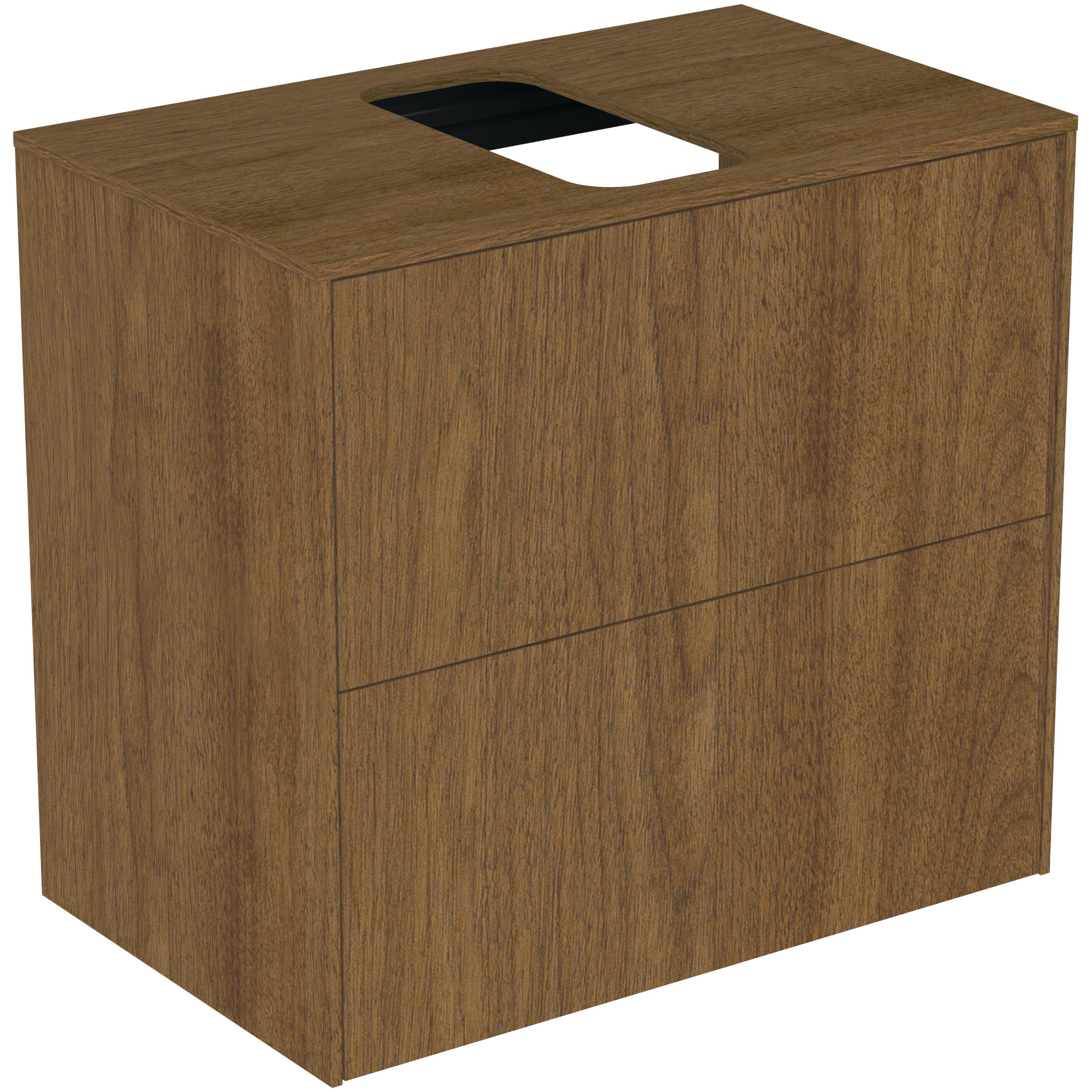 Ideal Standard Conca Meuble Sous-lavabo, 2 Tiroirs, Découpe Au