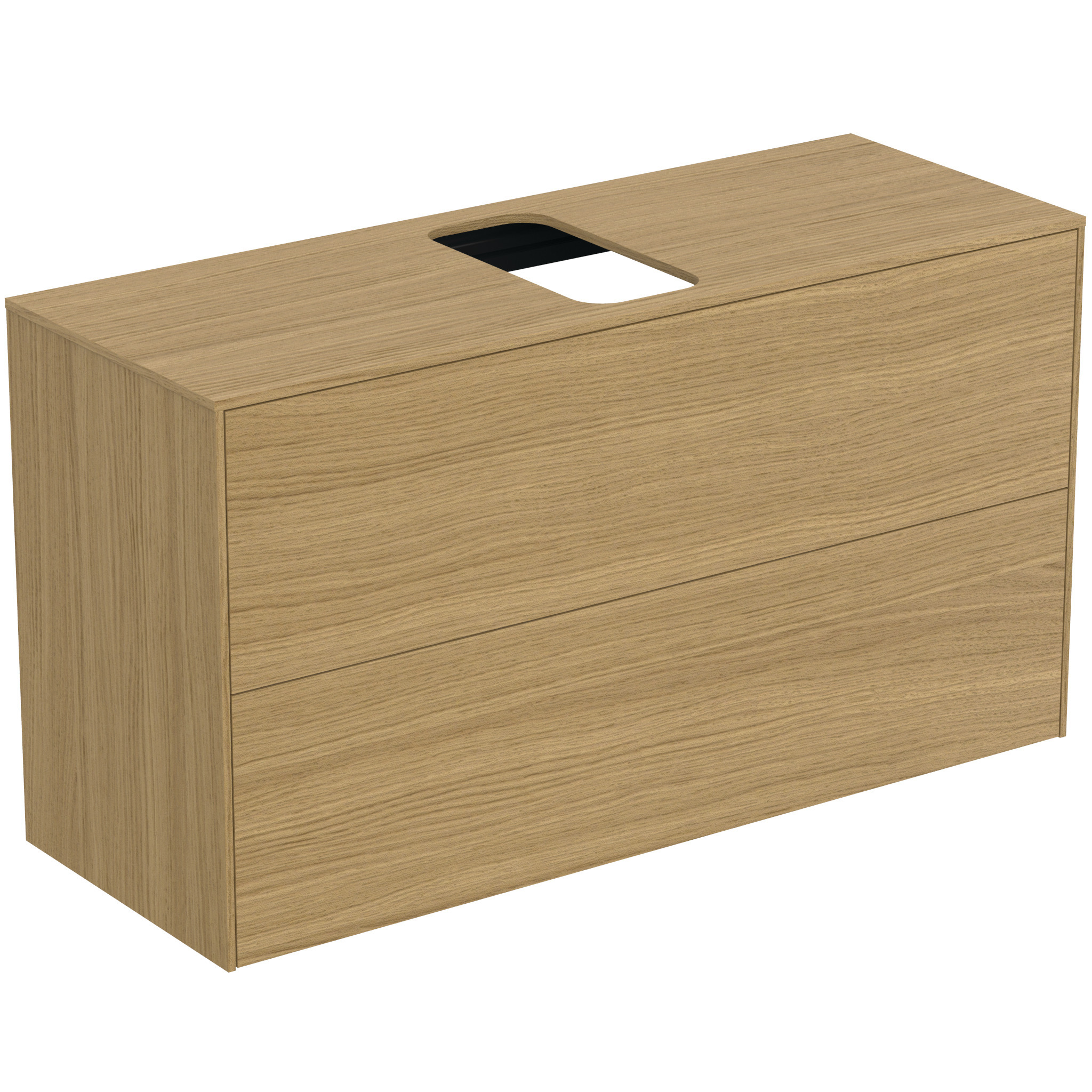 Ideal Standard Conca Meuble Sous-lavabo, 2 Tiroirs, Découpe Au