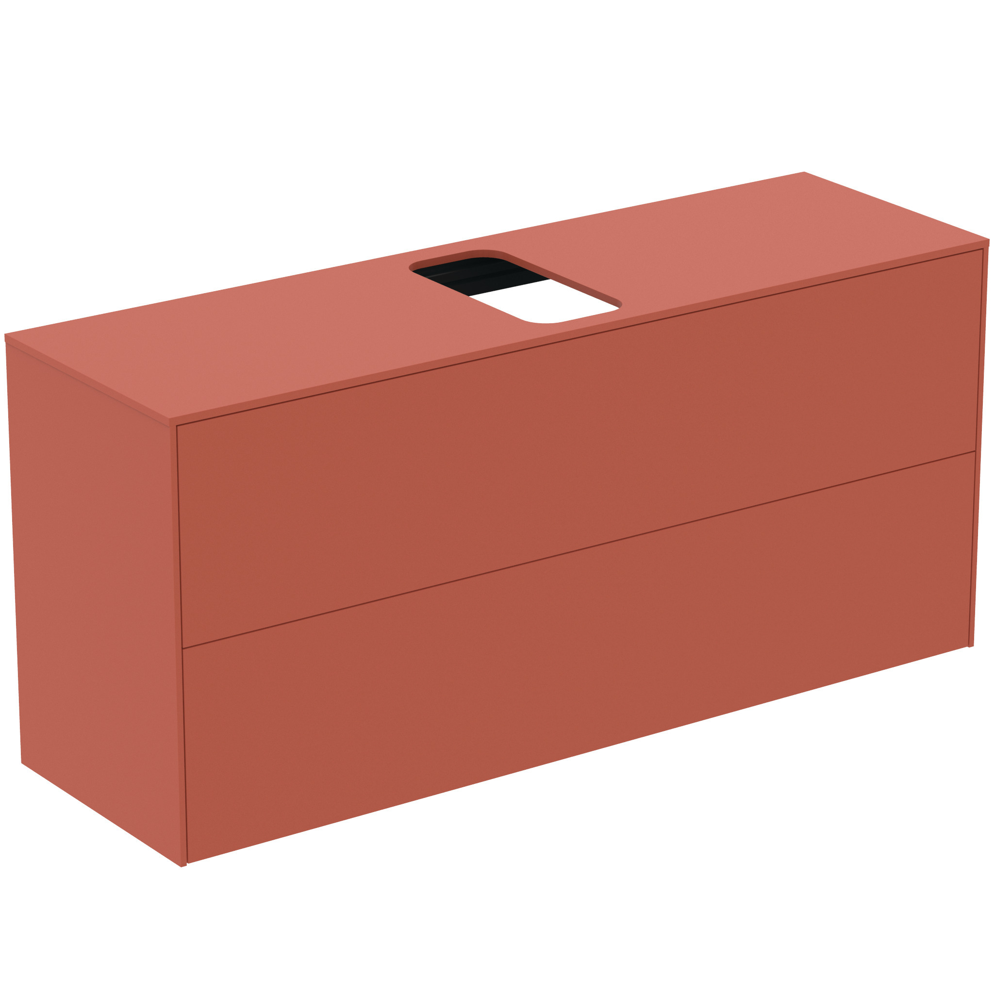 Ideal Standard Conca Meuble Sous-lavabo, 2 Tiroirs, Découpe Au