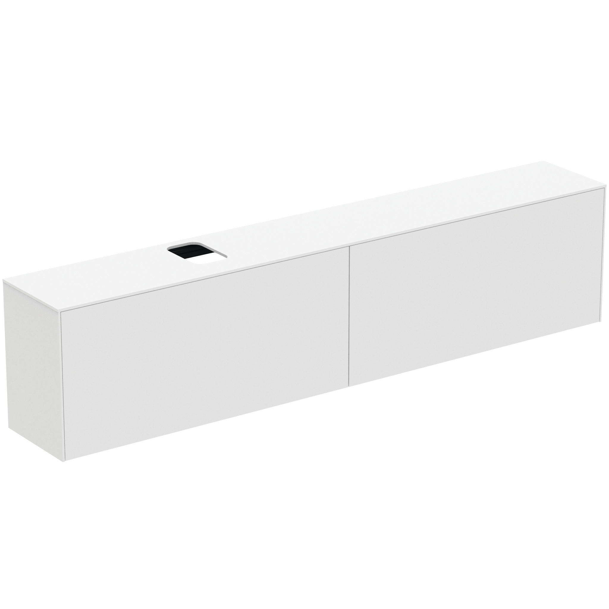 Ideal Standard Conca Meuble Sous-lavabo, 2 Tiroirs, Découpe Au