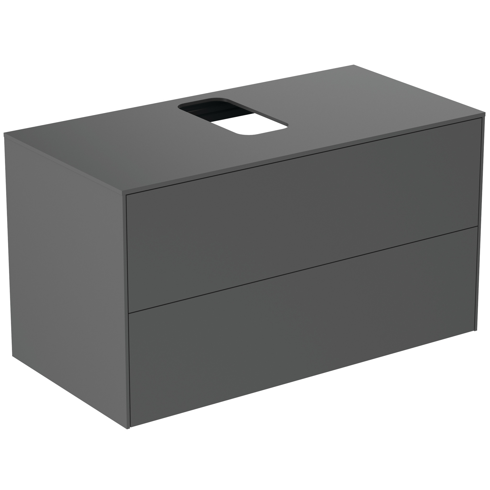 Ideal Standard Conca Meuble Sous-lavabo, 2 Tiroirs, Découpe Au