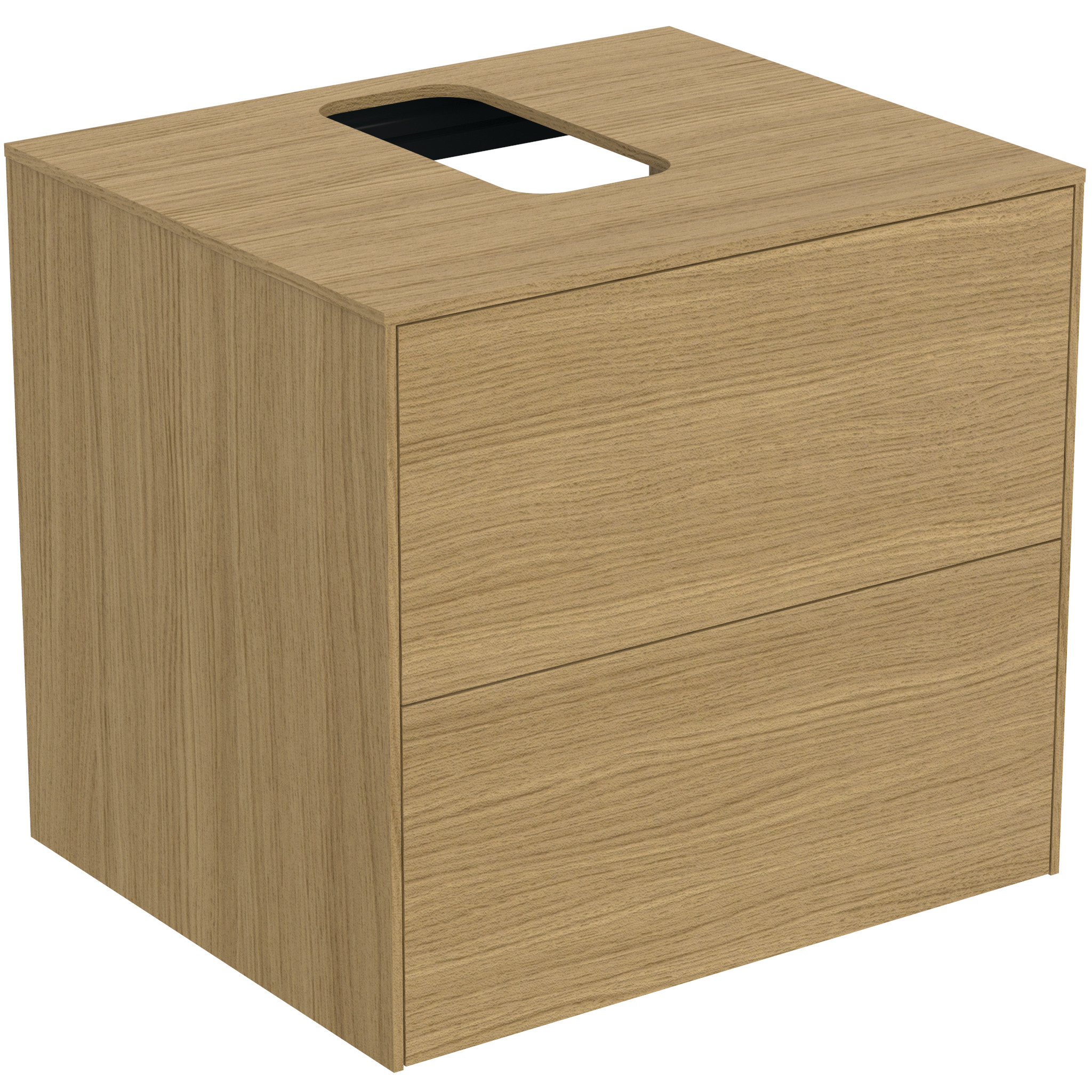 Ideal Standard Conca Meuble Sous-lavabo, 2 Tiroirs, Découpe Au
