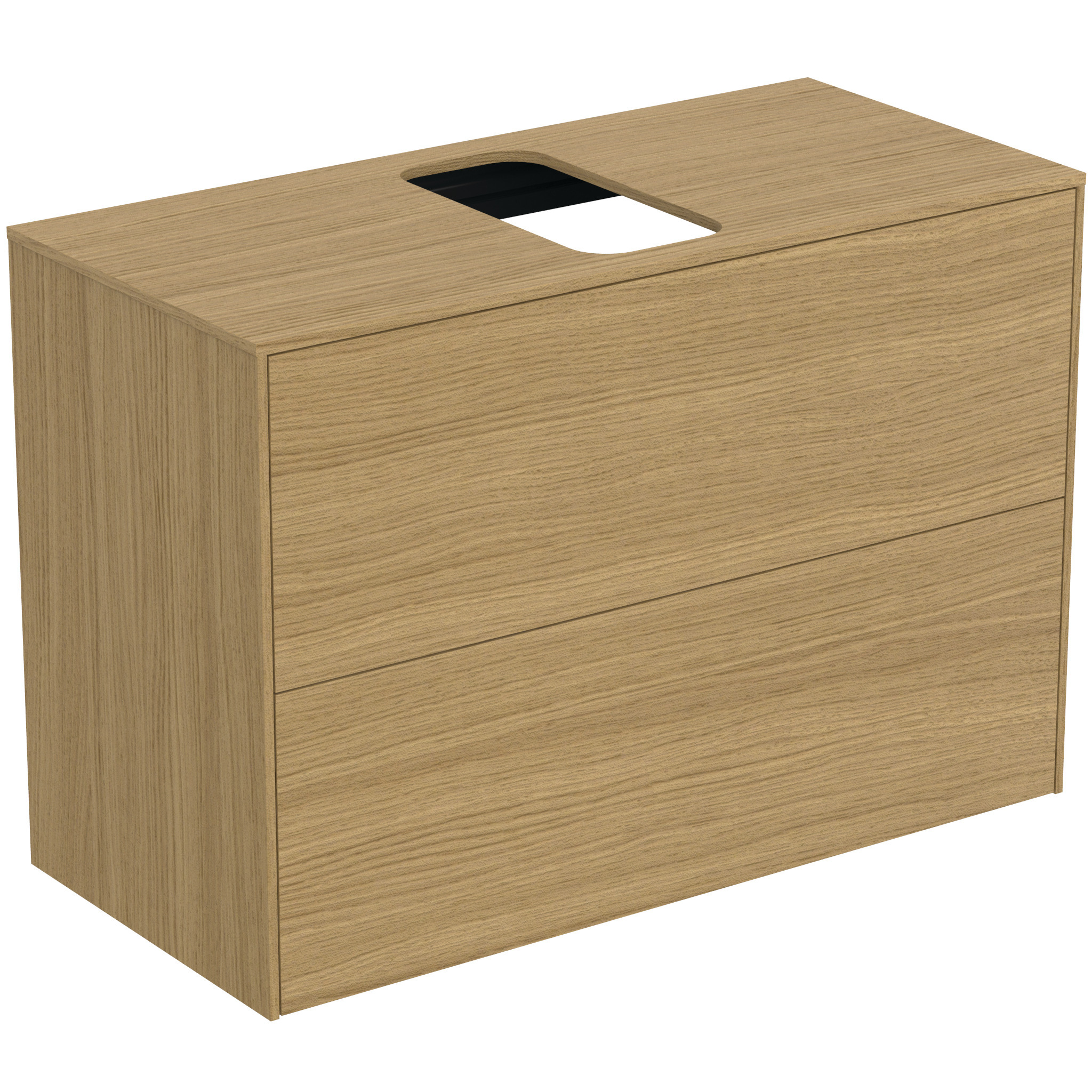 Ideal Standard Conca Meuble Sous-lavabo, 2 Tiroirs, Découpe Au