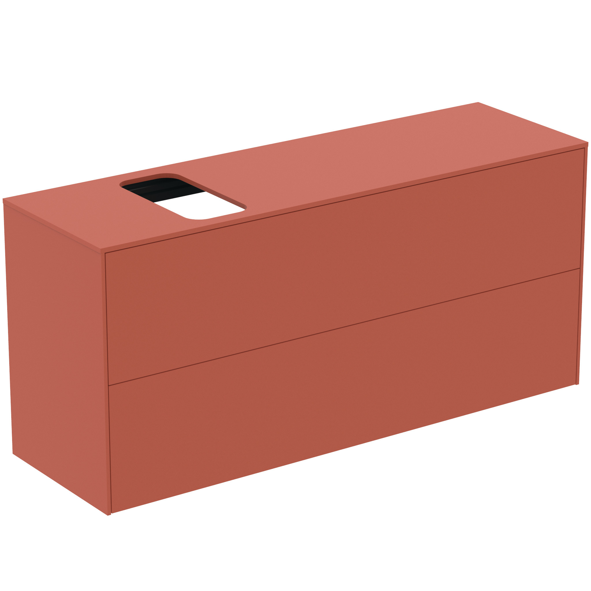 Ideal Standard Conca Meuble Sous-lavabo, 2 Tiroirs, Découpe Au