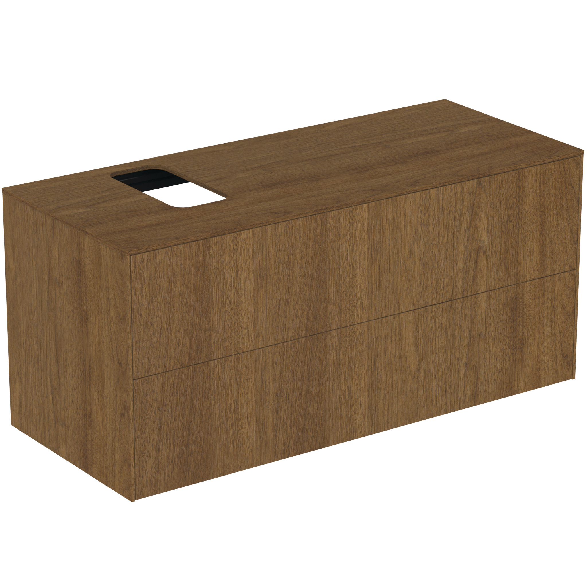 Ideal Standard Conca Meuble Sous-lavabo, 2 Tiroirs, Découpe Au