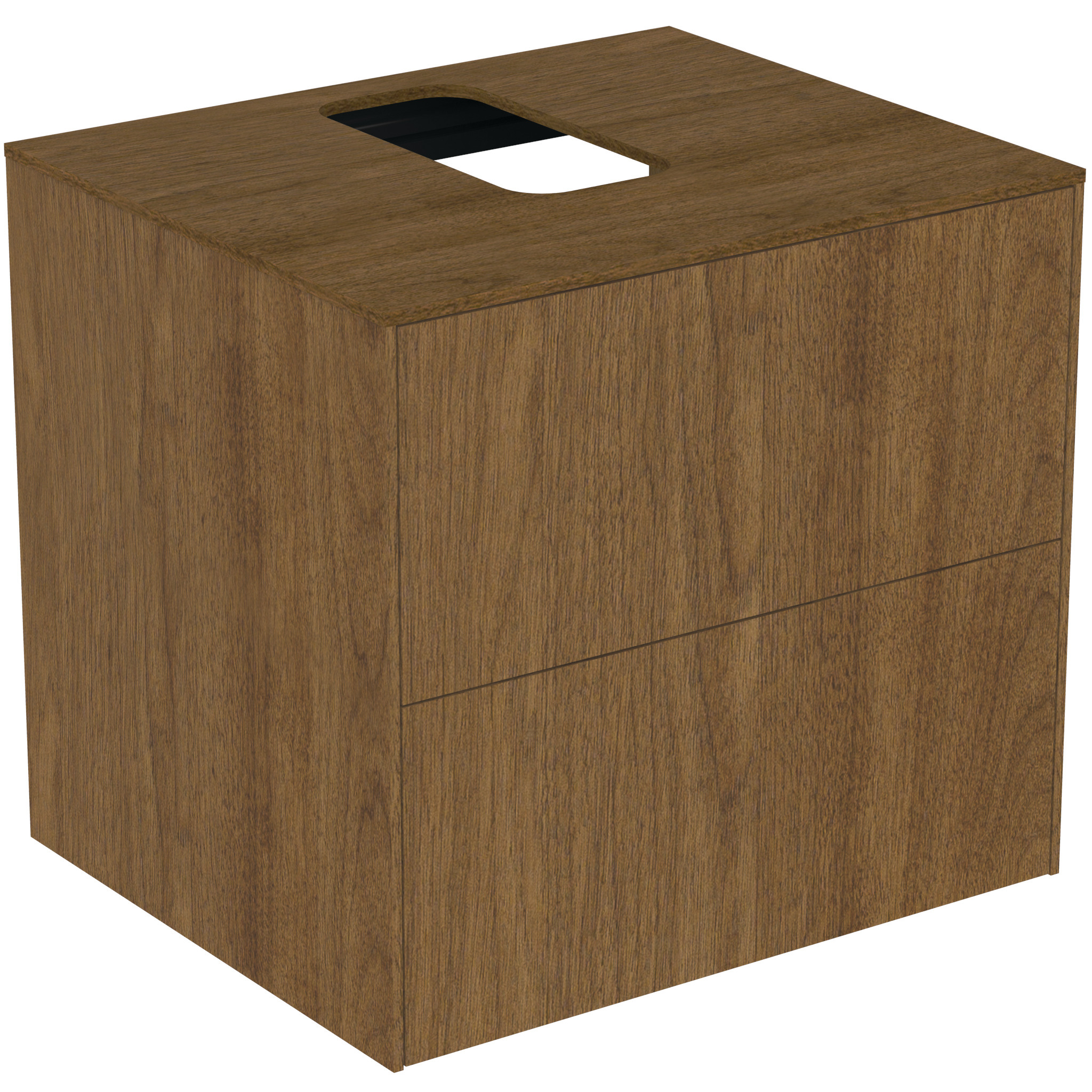 Ideal Standard Conca Meuble Sous-lavabo, 2 Tiroirs, Découpe Au
