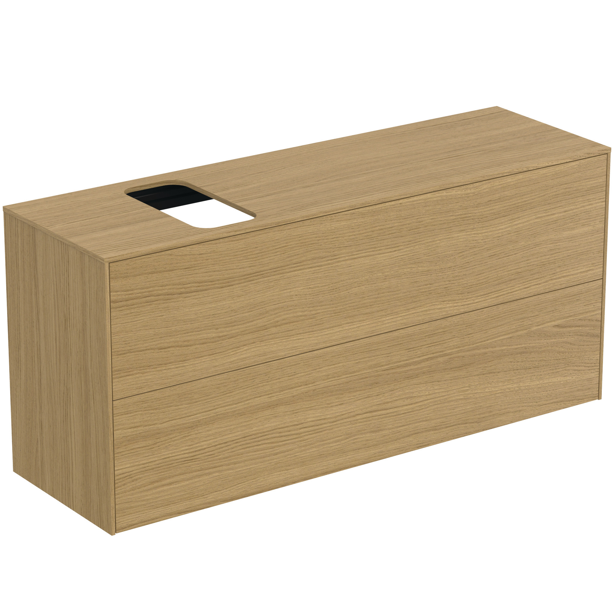 Ideal Standard Conca Meuble Sous-lavabo, 2 Tiroirs, Découpe Au