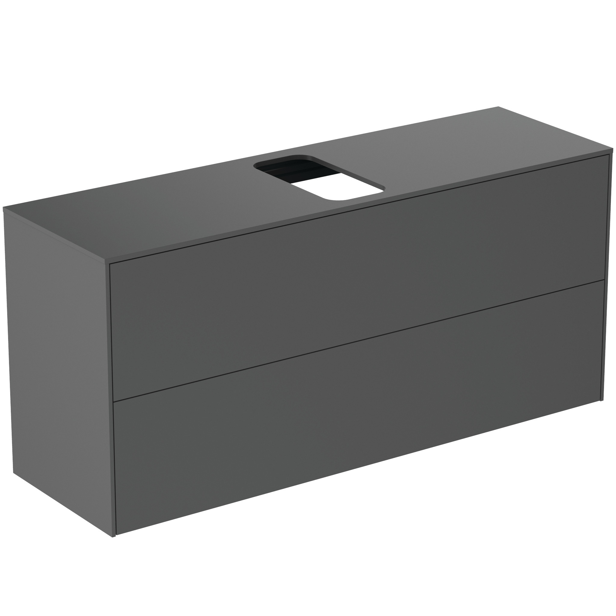 Ideal Standard Conca Meuble Sous-lavabo, 2 Tiroirs, Découpe Au