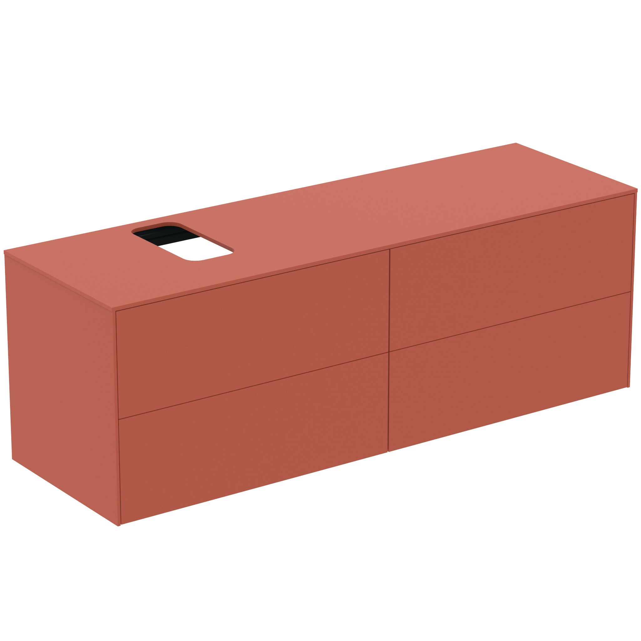 Ideal Standard Conca Meuble Sous-lavabo, 4 Tiroirs, Découpe Au