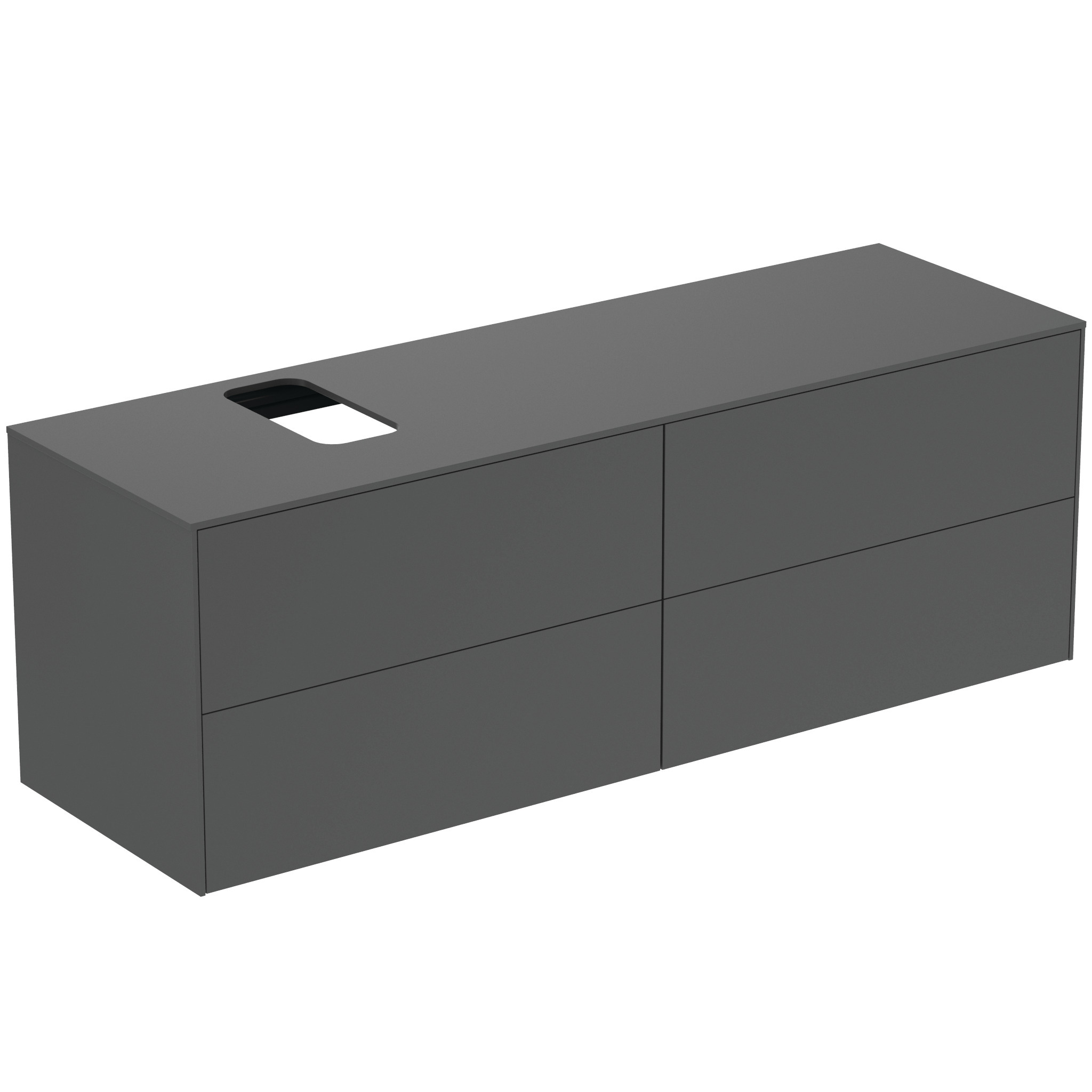 Ideal Standard Conca Meuble Sous-lavabo, 4 Tiroirs, Découpe Au