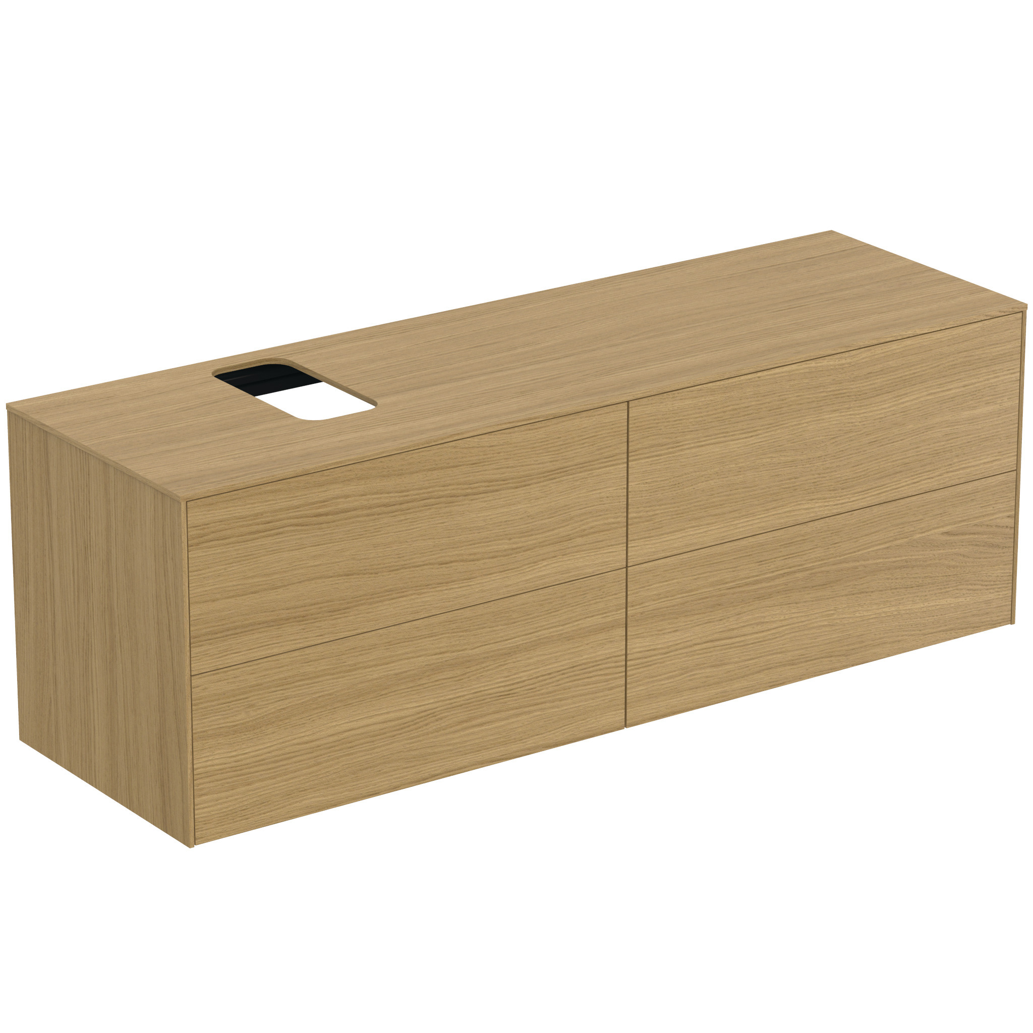 Ideal Standard Conca Meuble Sous-lavabo, 4 Tiroirs, Découpe Au