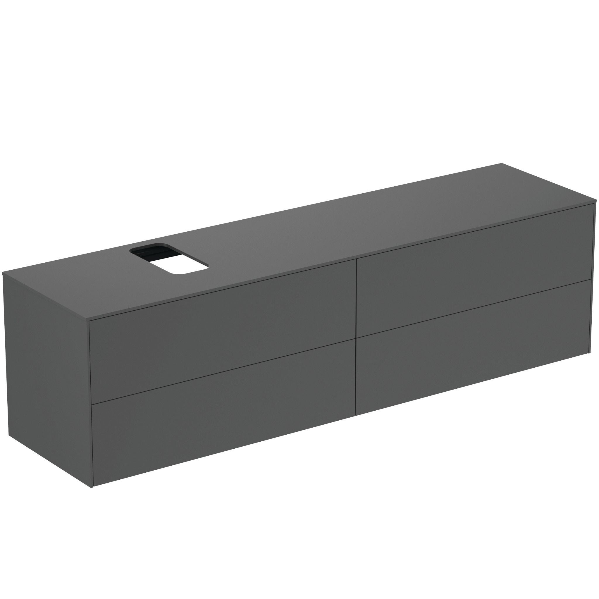 Ideal Standard Conca Meuble Sous-lavabo, 4 Tiroirs, Découpe Au
