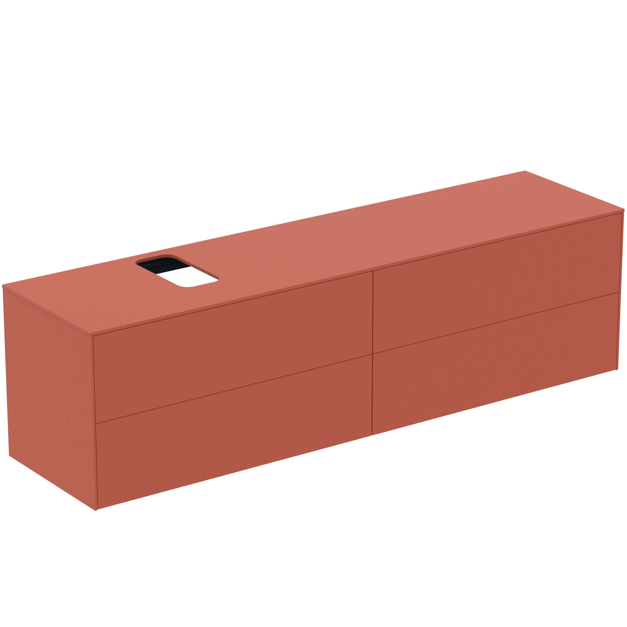 Ideal Standard Conca Meuble Sous-lavabo, 4 Tiroirs, Découpe Au