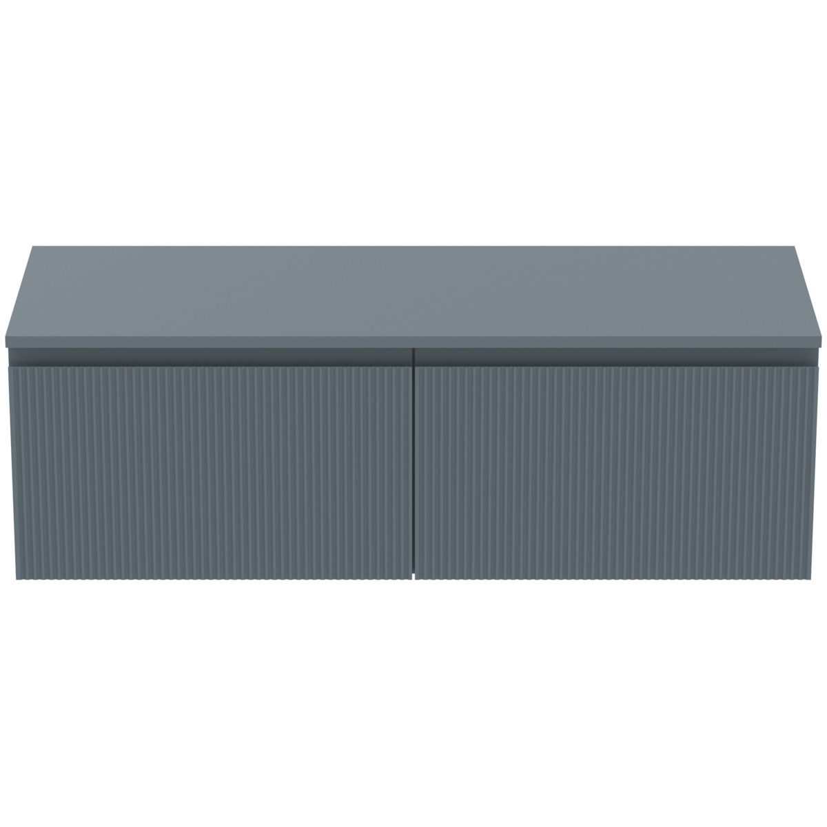 Ideal Standard Finesse - Mobiletto Da Lavabo, 120x44x39 Cm, 2 Cassetti, Ribbed Matt Ashblue E3425uq