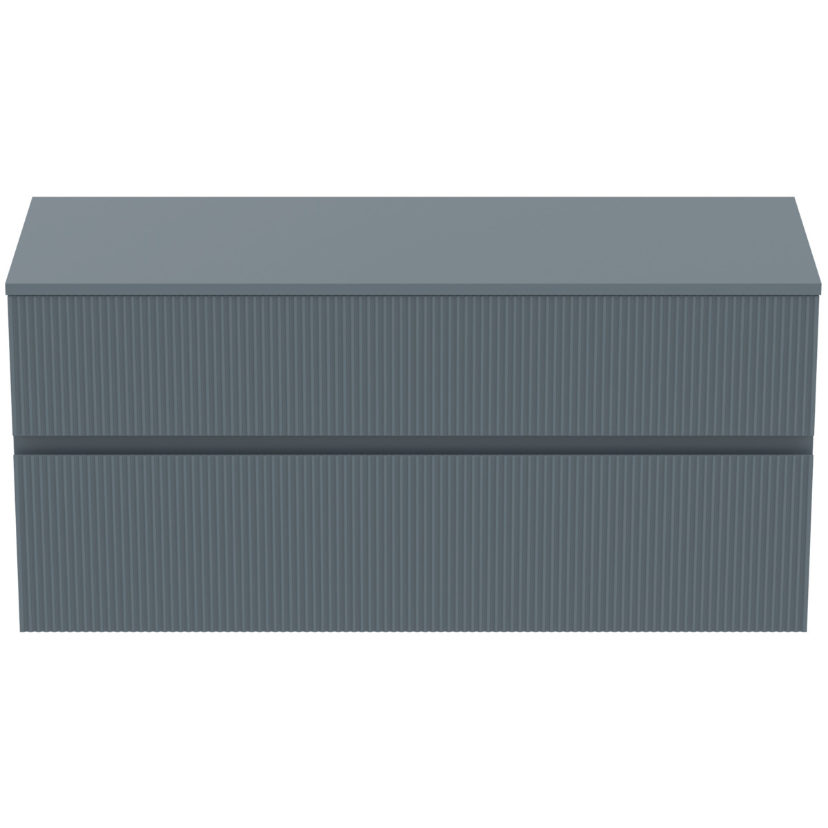 Ideal Standard Finesse - Mobiletto Da Lavabo, 120x44x56 Cm, 2 Cassetti, Ribbed Matt Ashblue E3421uq